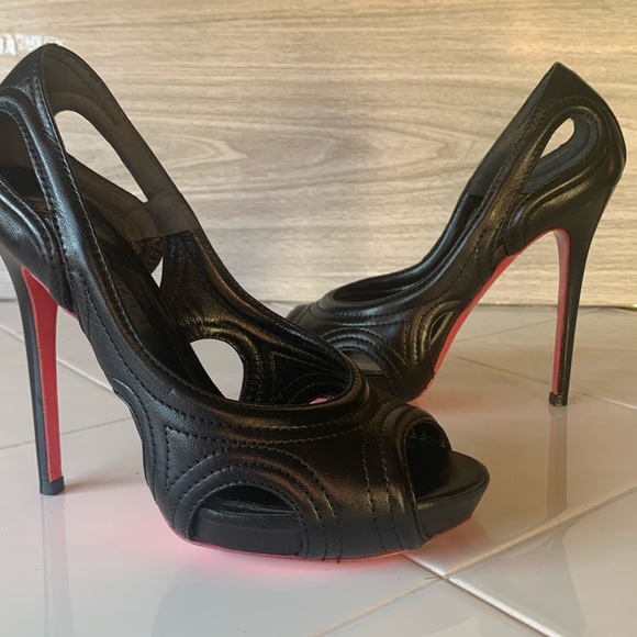 Alexander McQueen, peep toe leather heels - Picture 2 of 9